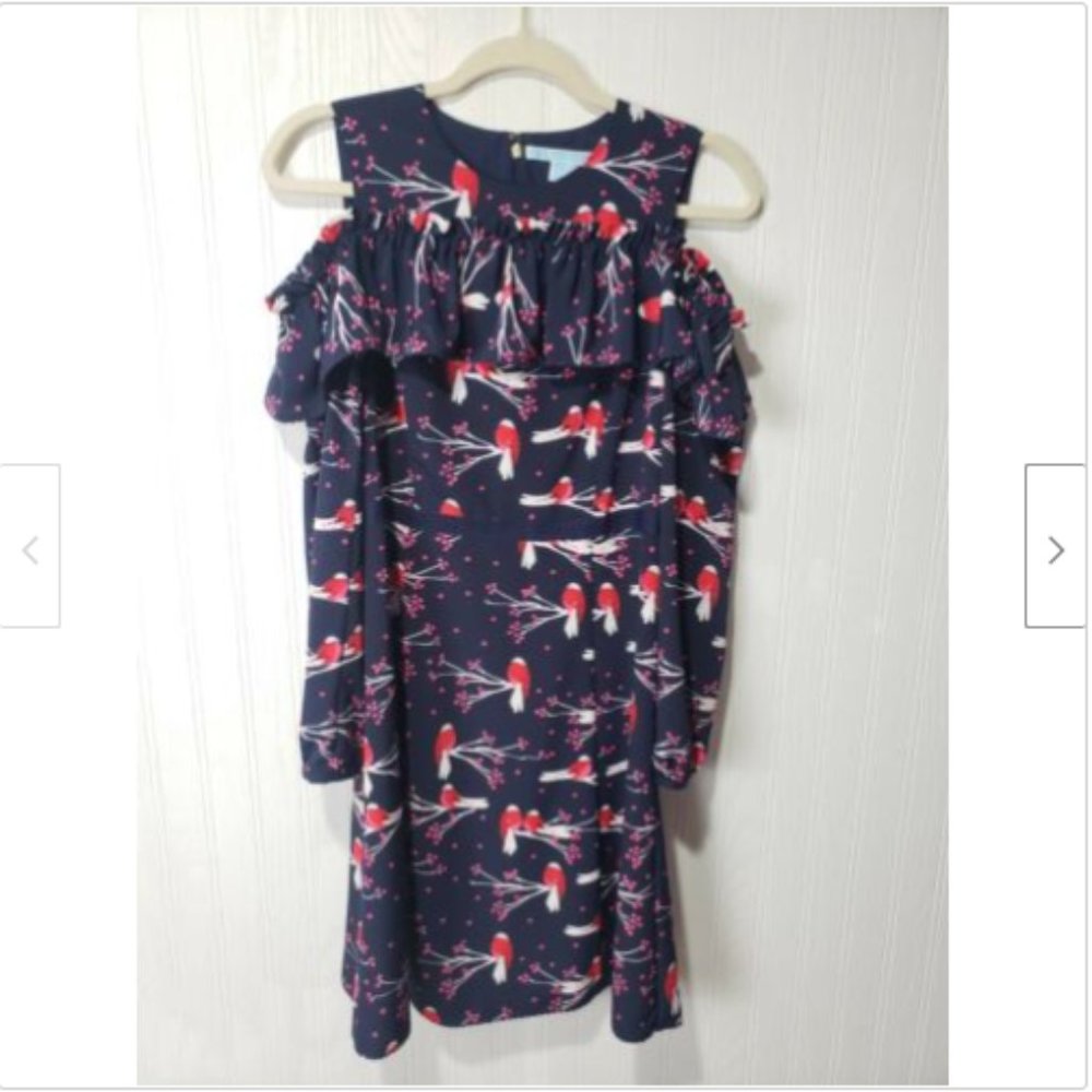 Draper James Ruffle Bird Off The Shoulder Dress